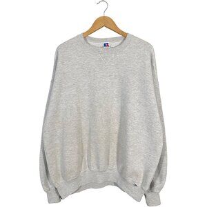 Vintage Made in USA Russell Athletic Boxy Fit Heathered Gray Crewneck mens 2XL